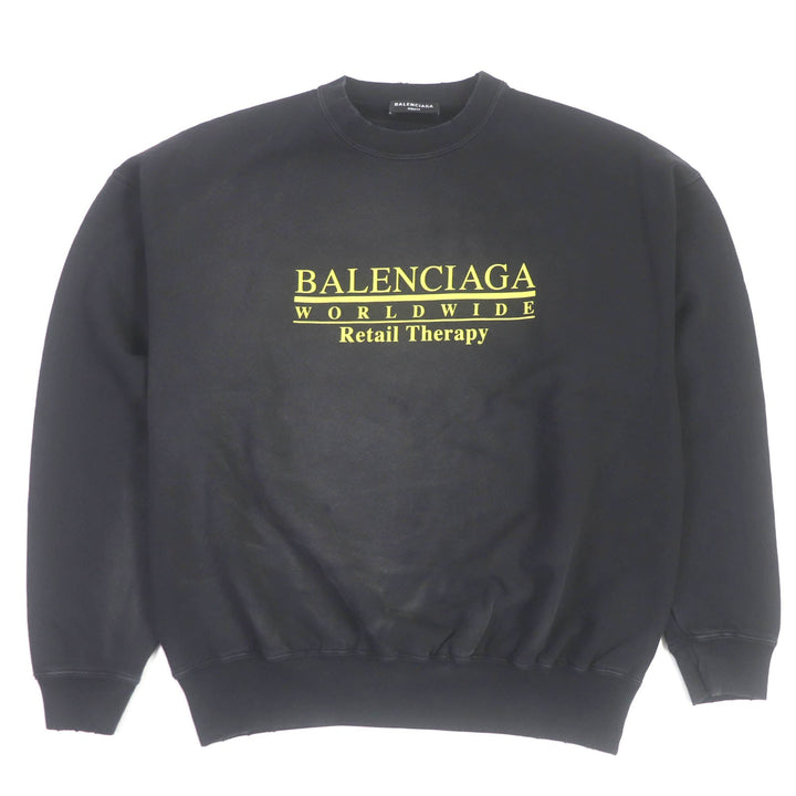 Top Quality Balenciaga Distressed Oversized Sweatshirt XS