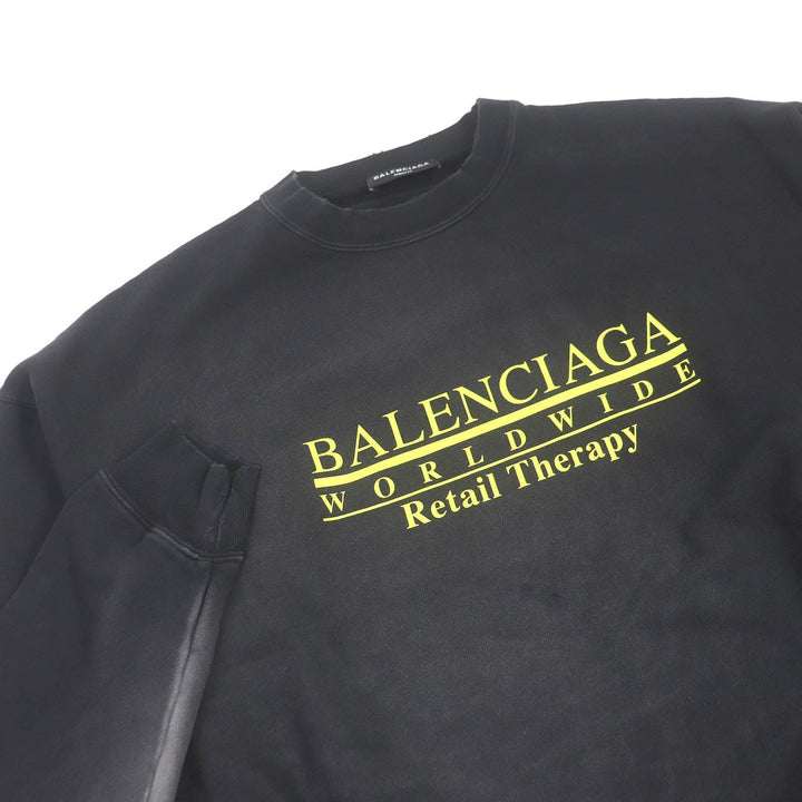 Top Quality Balenciaga Distressed Oversized Sweatshirt XS