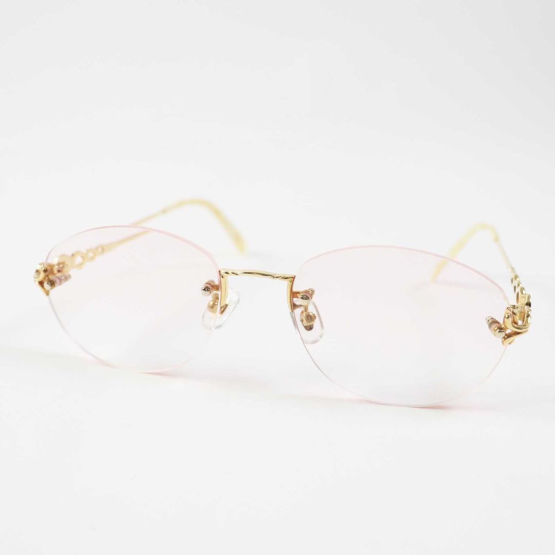 Top quality Fendi 18K Glasses Eyewear Pink Gold Women