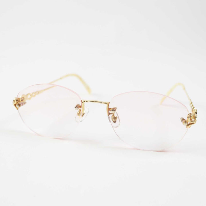 Top quality Fendi 18K Glasses Eyewear Pink Gold Women
