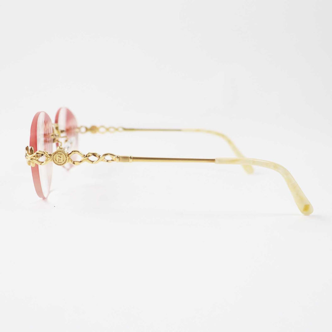 Top quality Fendi 18K Glasses Eyewear Pink Gold Women