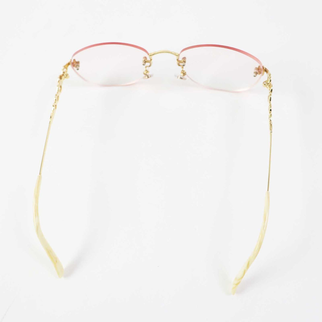 Fendi 18K Glasses Eyewear Pink Gold Women