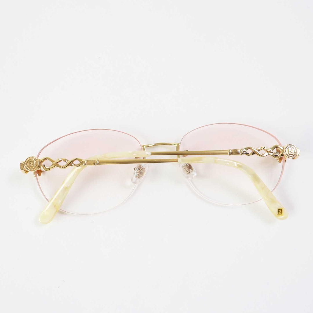 Top quality Fendi 18K Glasses Eyewear Pink Gold Women