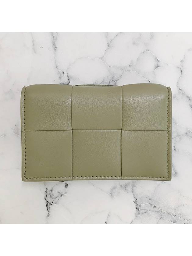 Bottega veneta Intrecciato Flap Card Wallet Travertine