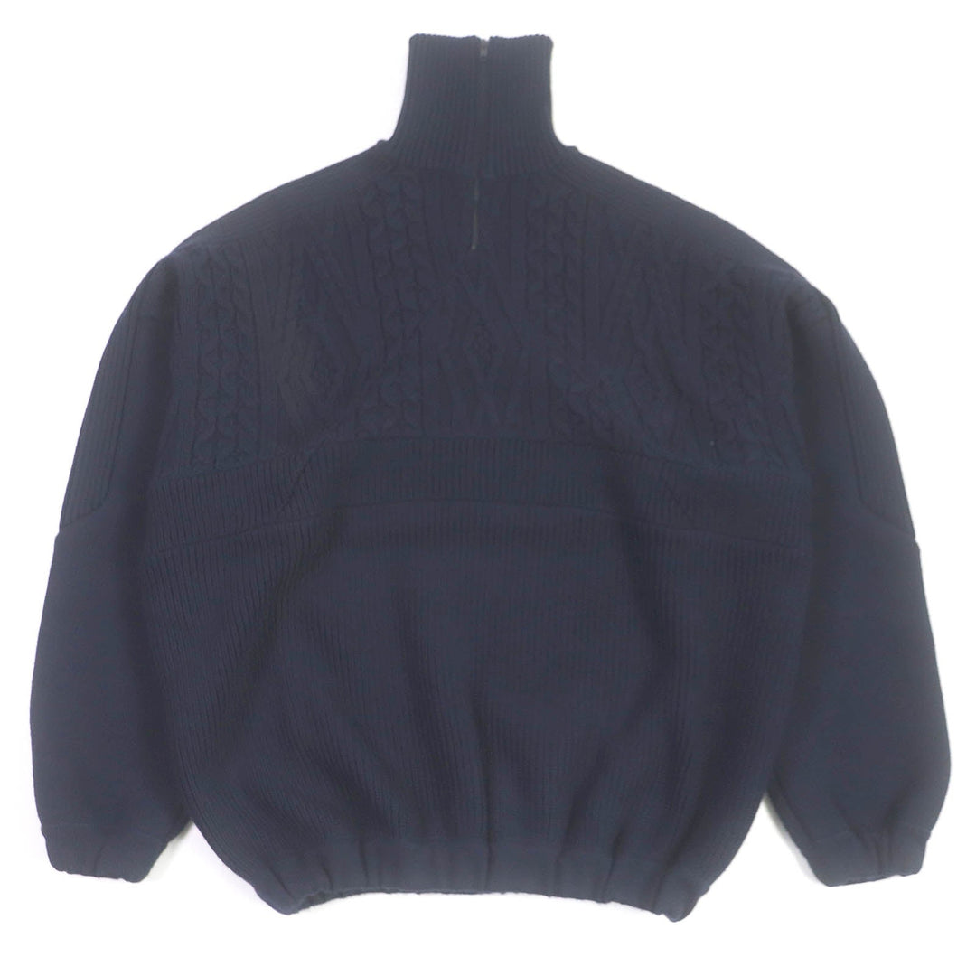 Top Quality Balenciaga Wool Acrylic Oversized High Neck Zip Sweater XS