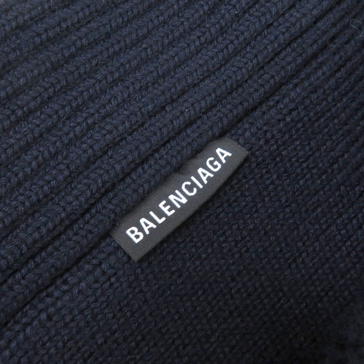 Top Quality Balenciaga Wool Acrylic Oversized High Neck Zip Sweater XS