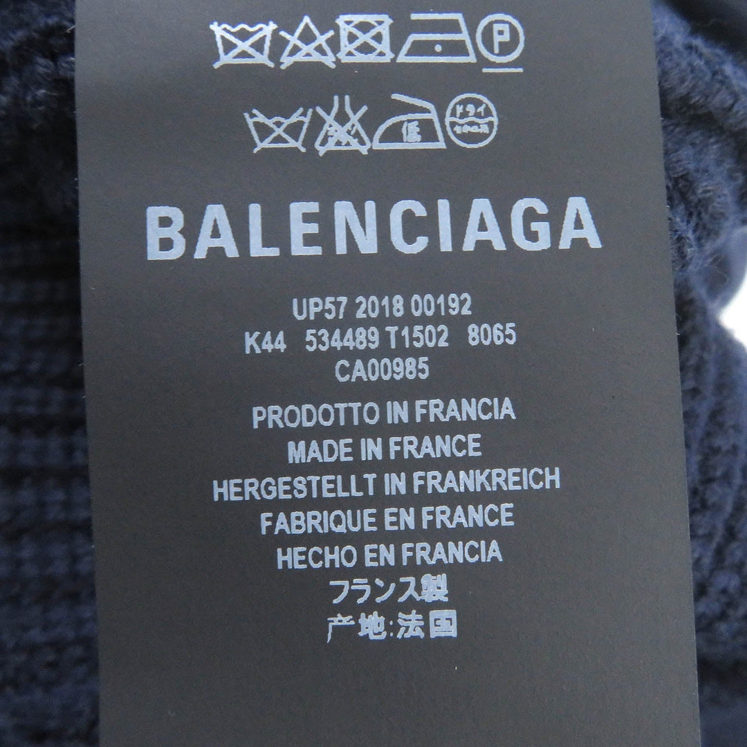 Top Quality Balenciaga Wool Acrylic Oversized High Neck Zip Sweater XS