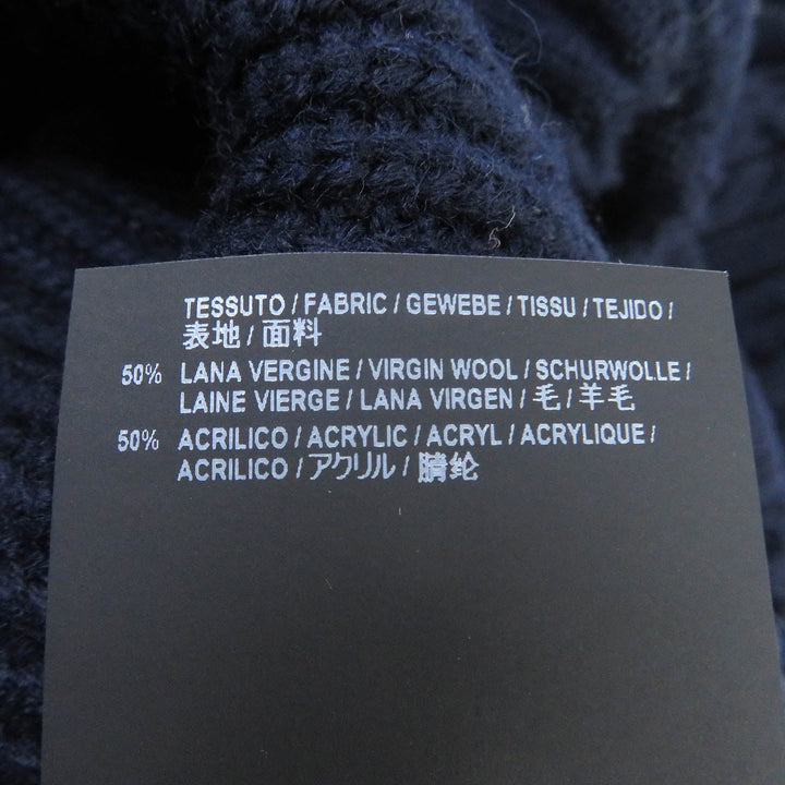 Top Quality Balenciaga Wool Acrylic Oversized High Neck Zip Sweater XS