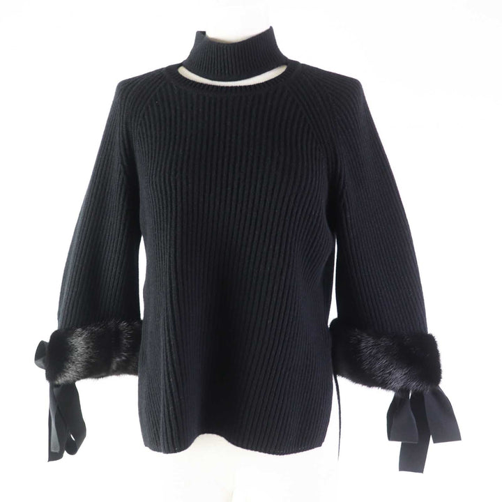 Top quality Fendi Cashmere Mink Knit Black 36 Women