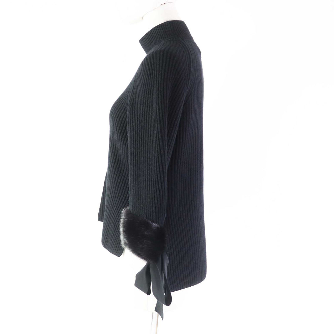 Top quality Fendi Cashmere Mink Knit Black 36 Women