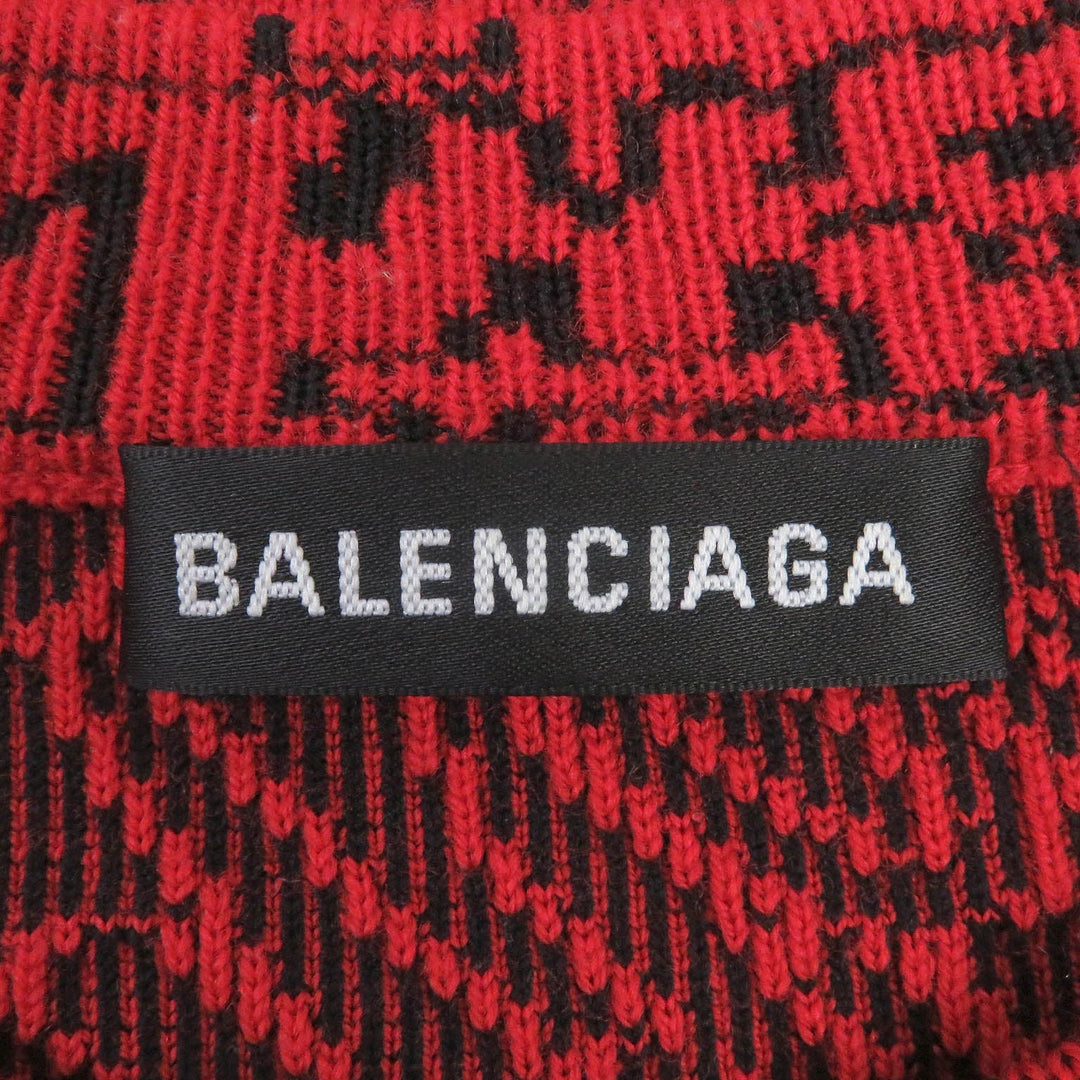 Top Quality Balenciaga Slogan Jacquard Wool Nylon Sweater XS