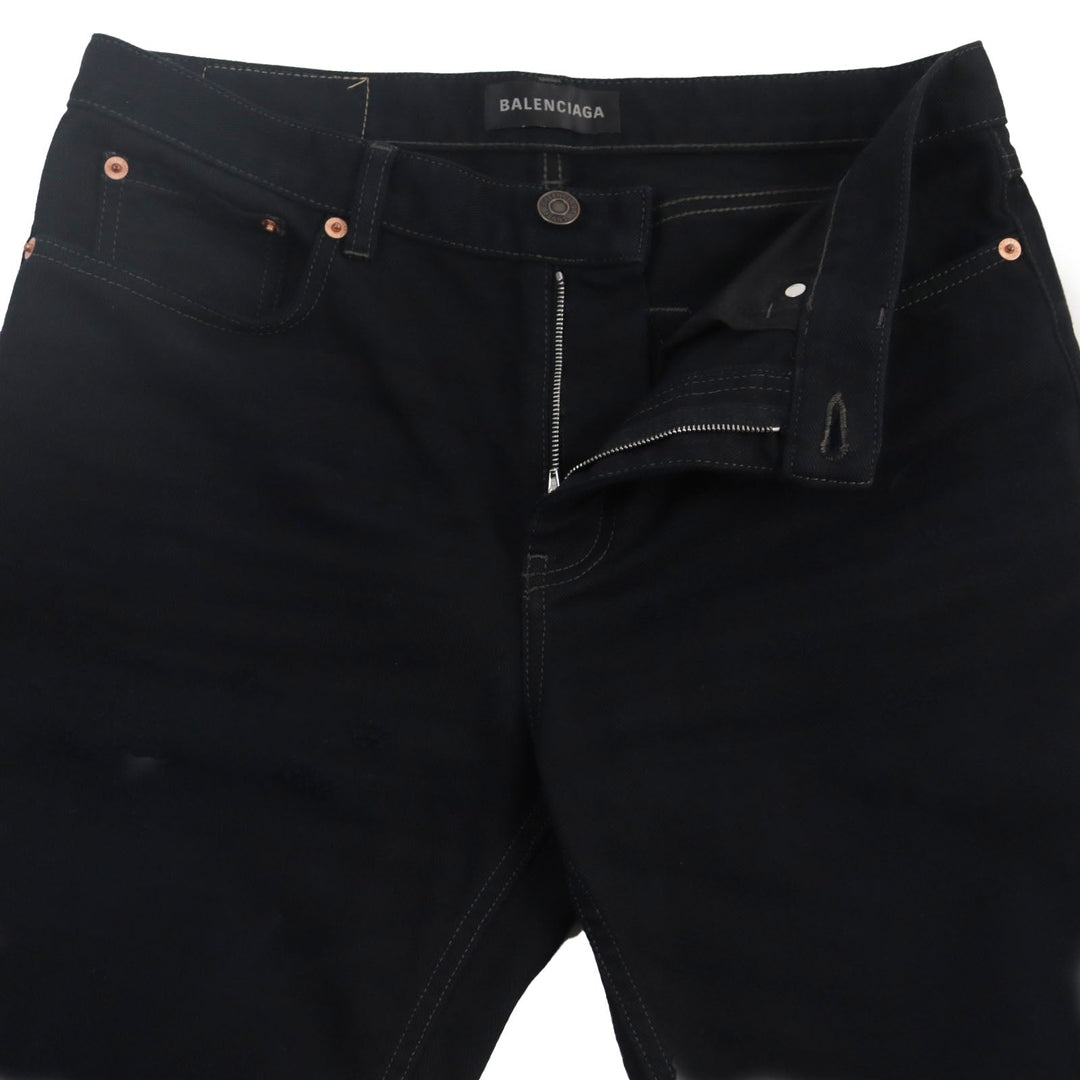 Top Quality Balenciaga Super Fitted Jeans Black 30