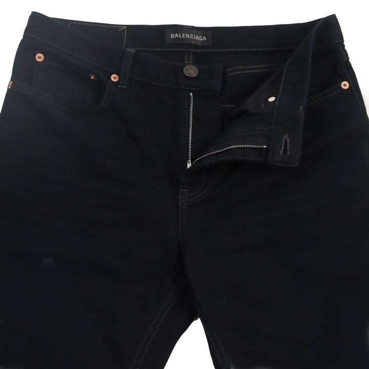 Top Quality Balenciaga Super Fitted Jeans Black 30