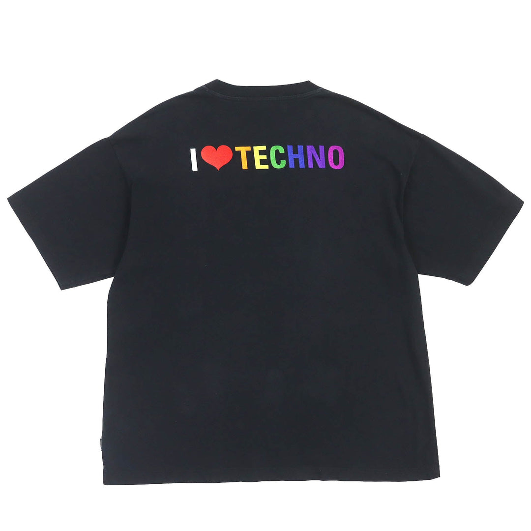 Top Quality Balenciaga I Love Techno Tee T-shirt Black M