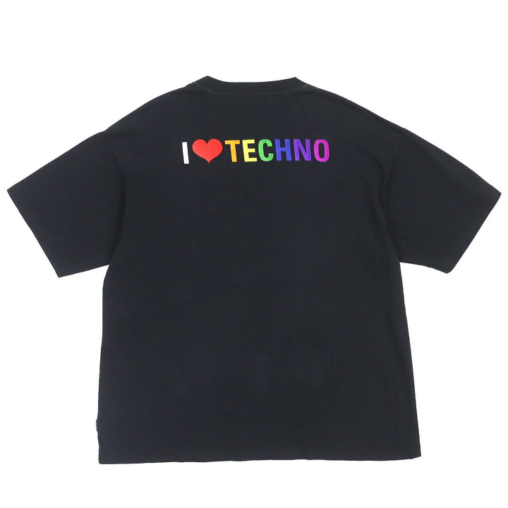 Top Quality Balenciaga I Love Techno Tee T-shirt Black M