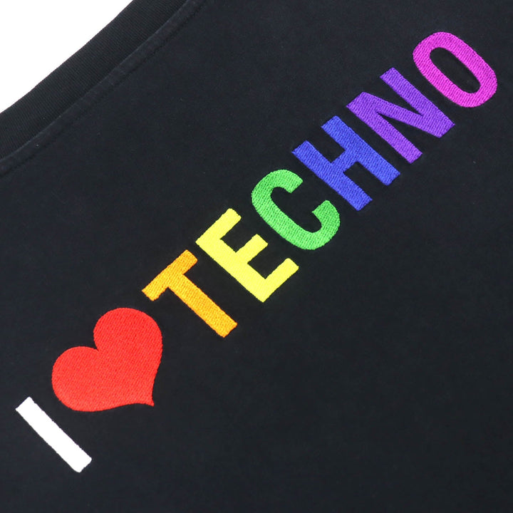 Top Quality Balenciaga I Love Techno Tee T-shirt Black M