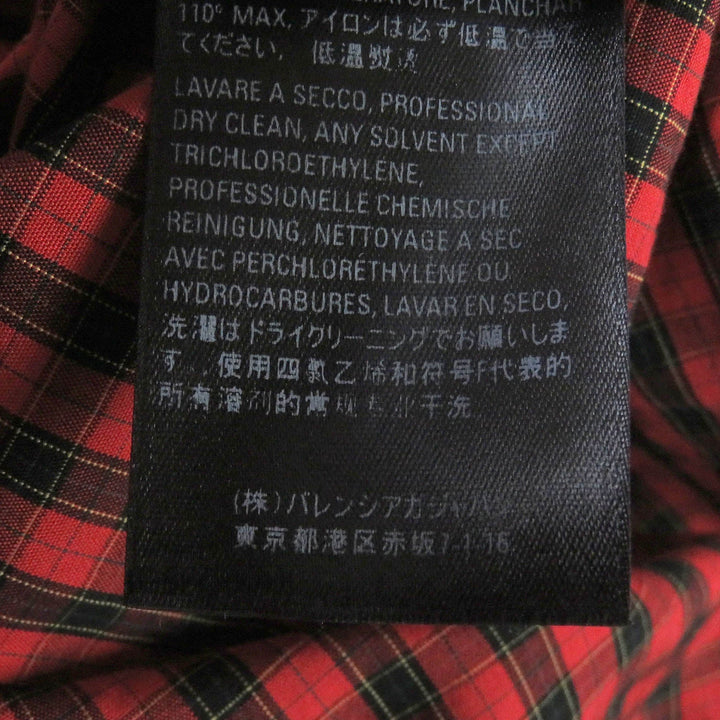 Top Quality Balenciaga Oversized Check Shirt Red