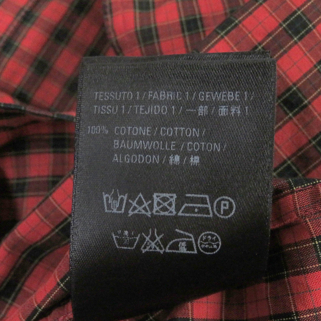 Top Quality Balenciaga Oversized Check Shirt Red