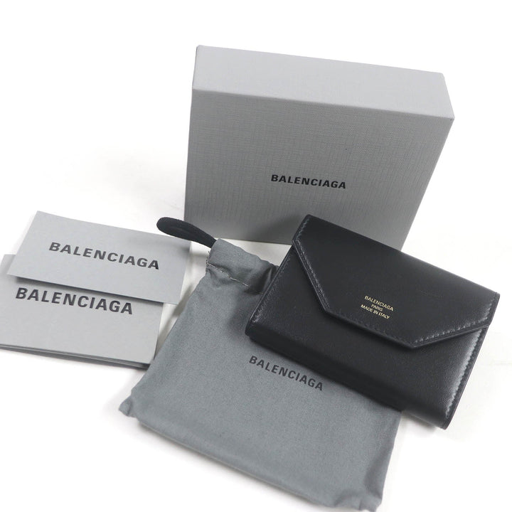 Top Quality Balenciaga Logo Card Case Leather Key Holder