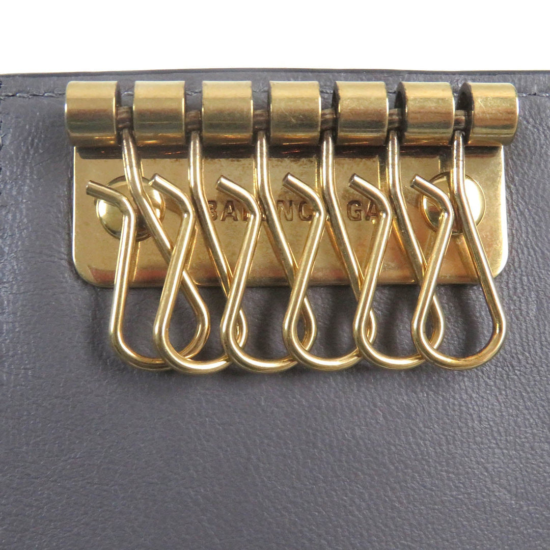 Top Quality Balenciaga Logo Card Case Leather Key Holder