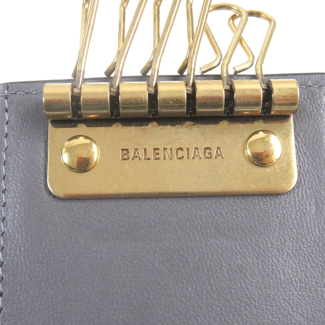 Top Quality Balenciaga Logo Card Case Leather Key Holder