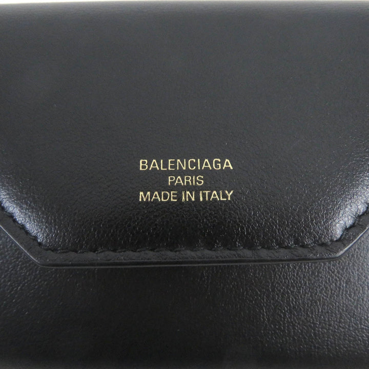Top Quality Balenciaga Logo Card Case Leather Key Holder