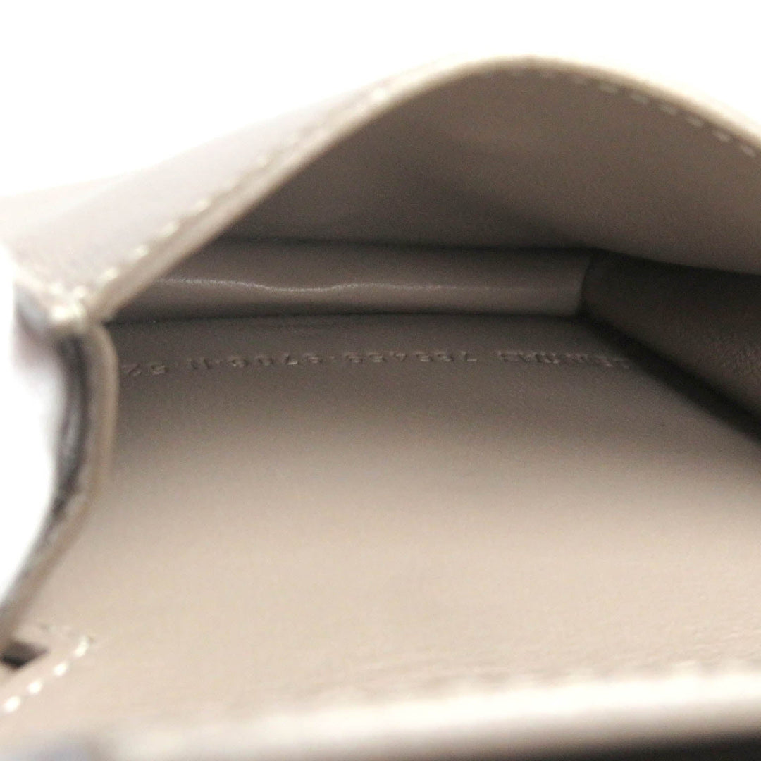 Top Quality Balenciaga BB Logo Silver Leather Bifold Wallet