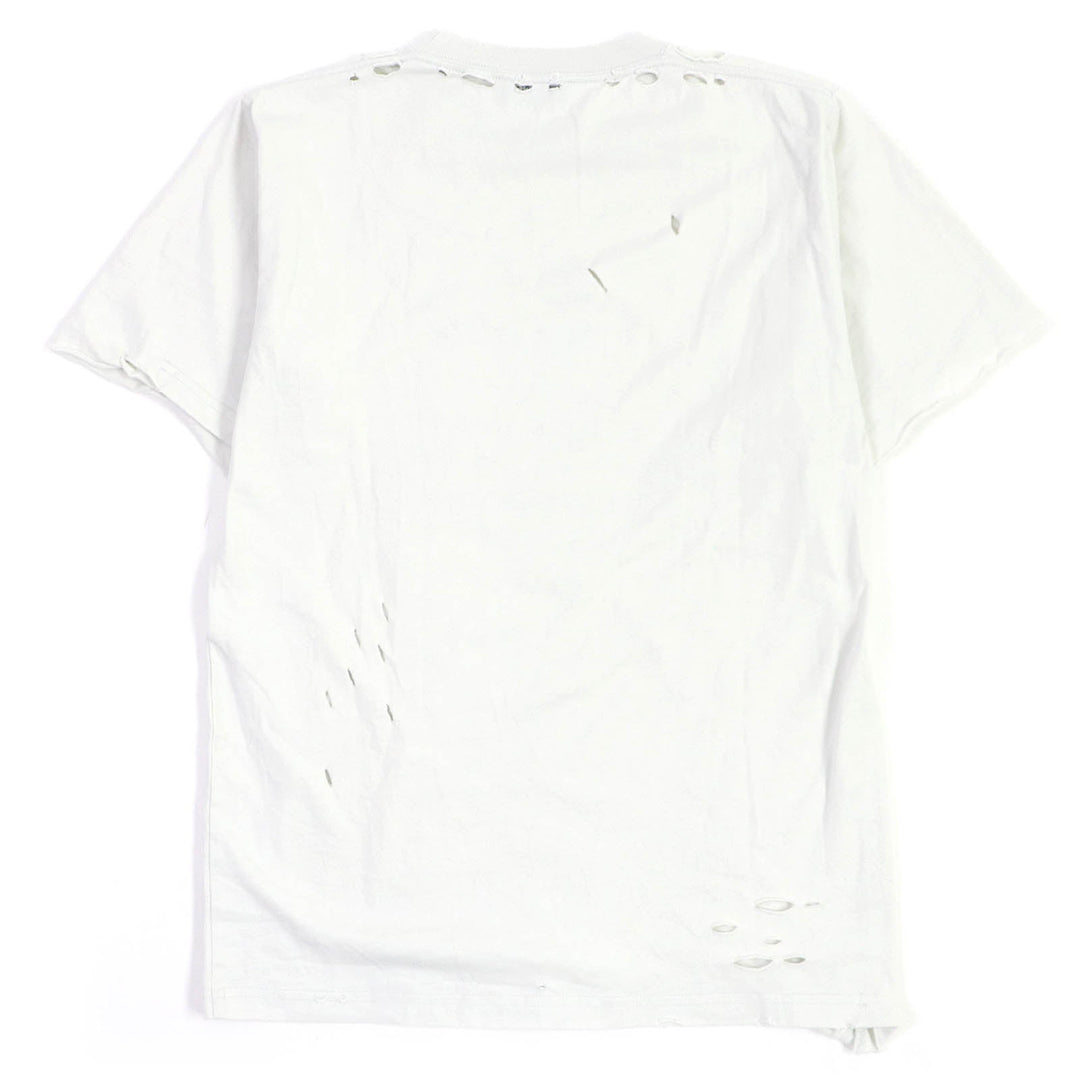 Top Quality Balenciaga Cotton Destroyed T-shirt Ivory S
