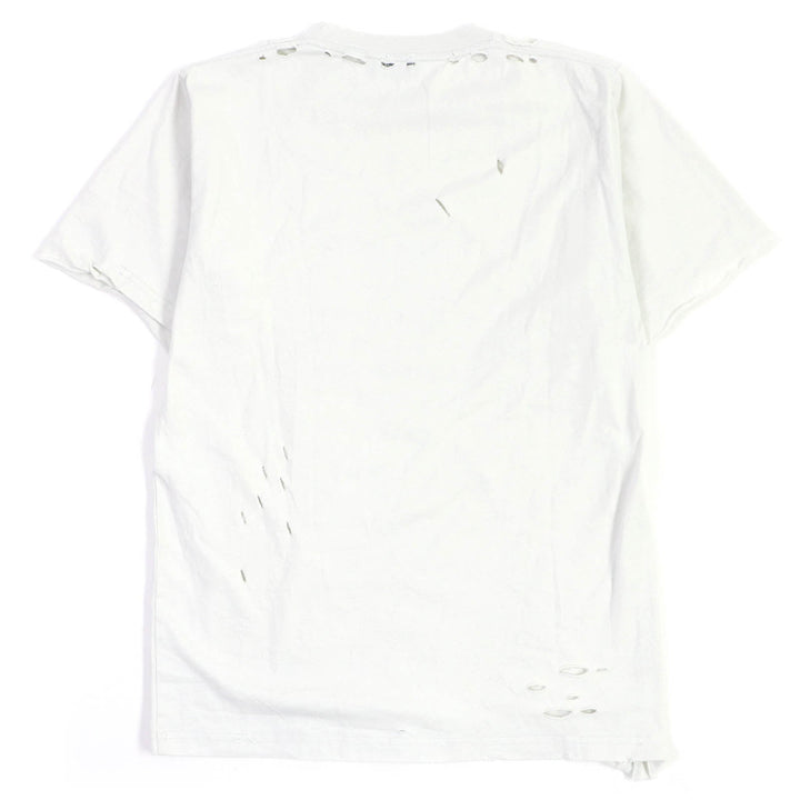 Top Quality Balenciaga Cotton Destroyed T-shirt Ivory S
