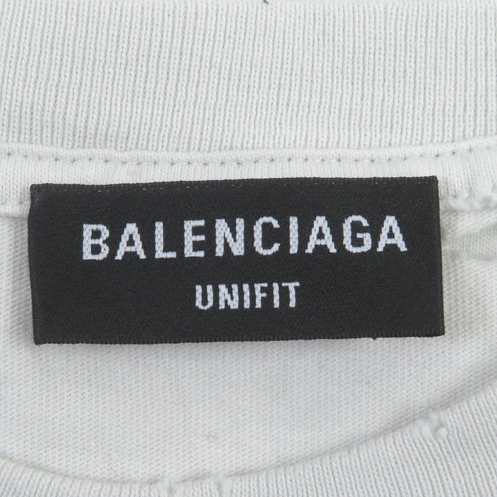 Top Quality Balenciaga Cotton Destroyed T-shirt Ivory S