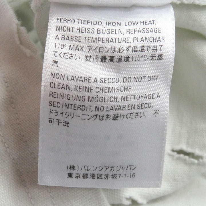 Top Quality Balenciaga Cotton Destroyed T-shirt Ivory S