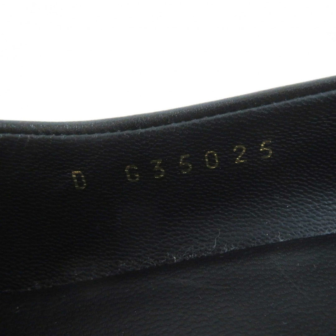 Top Quality Chanel Leather Pumps G35025 Black Gold 36