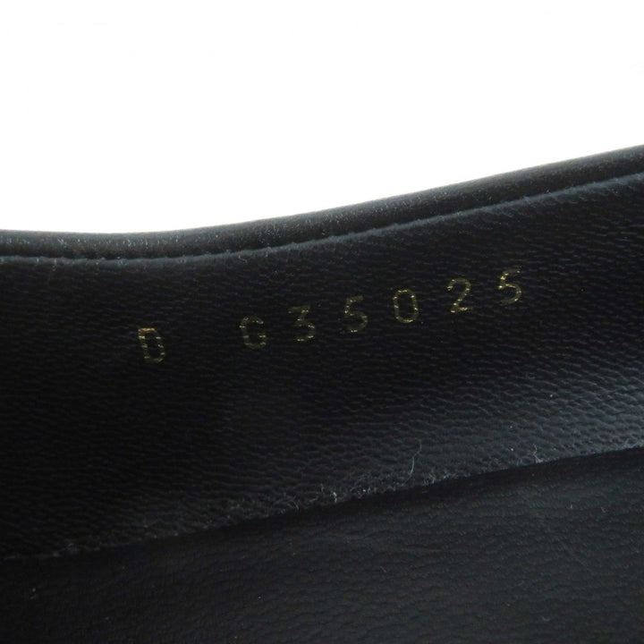 Top Quality Chanel Leather Pumps G35025 Black Gold 36