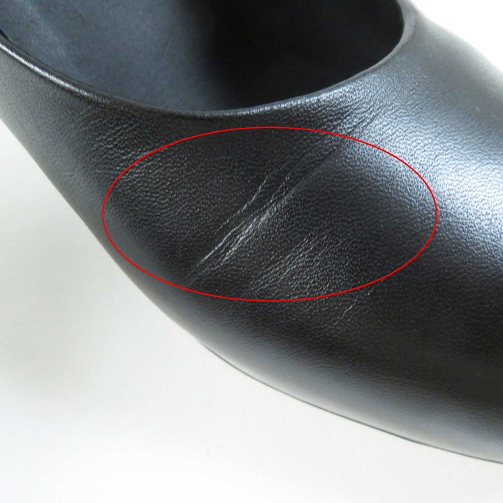 Top Quality Chanel Leather Pumps G35025 Black Gold 36