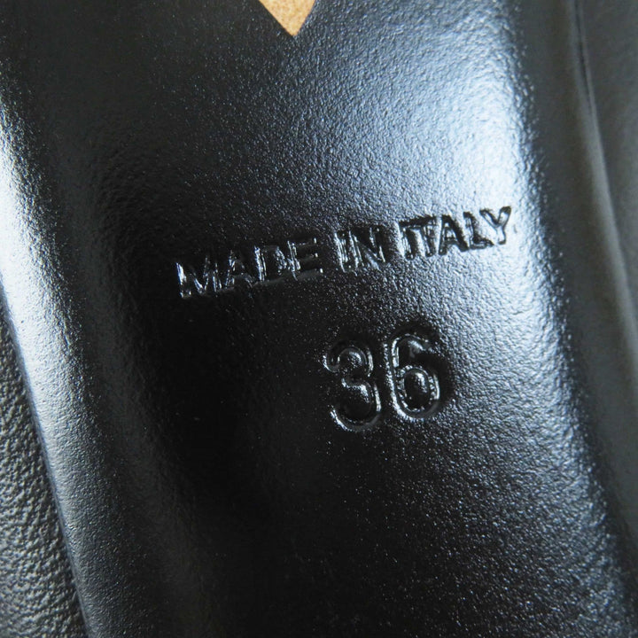 Top Quality Chanel Leather Pumps G35025 Black Gold 36