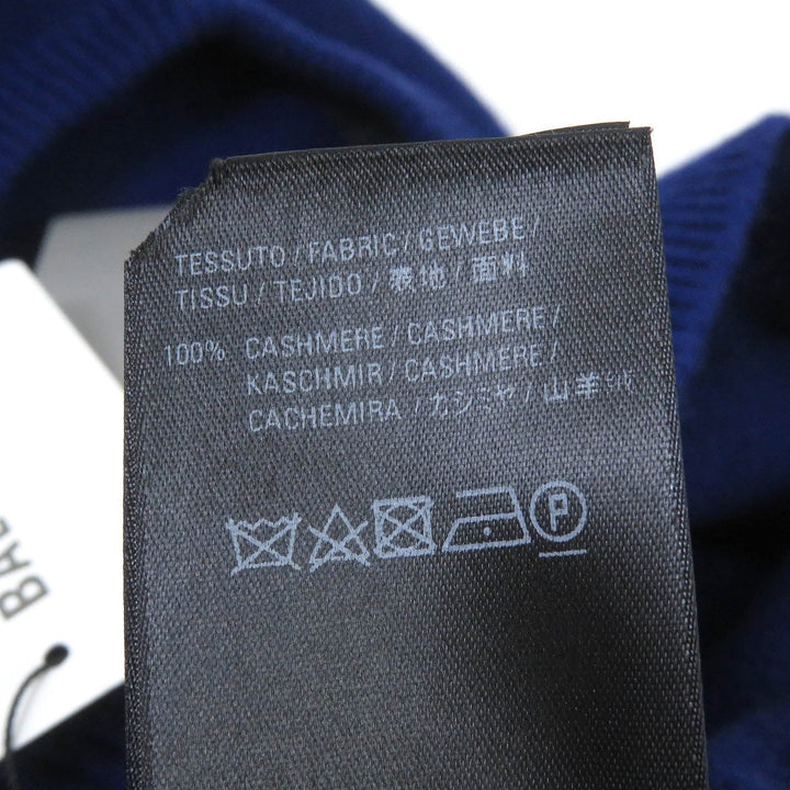 Top Quality Balenciaga Cashmere Logo Knit Sweater Blue XS