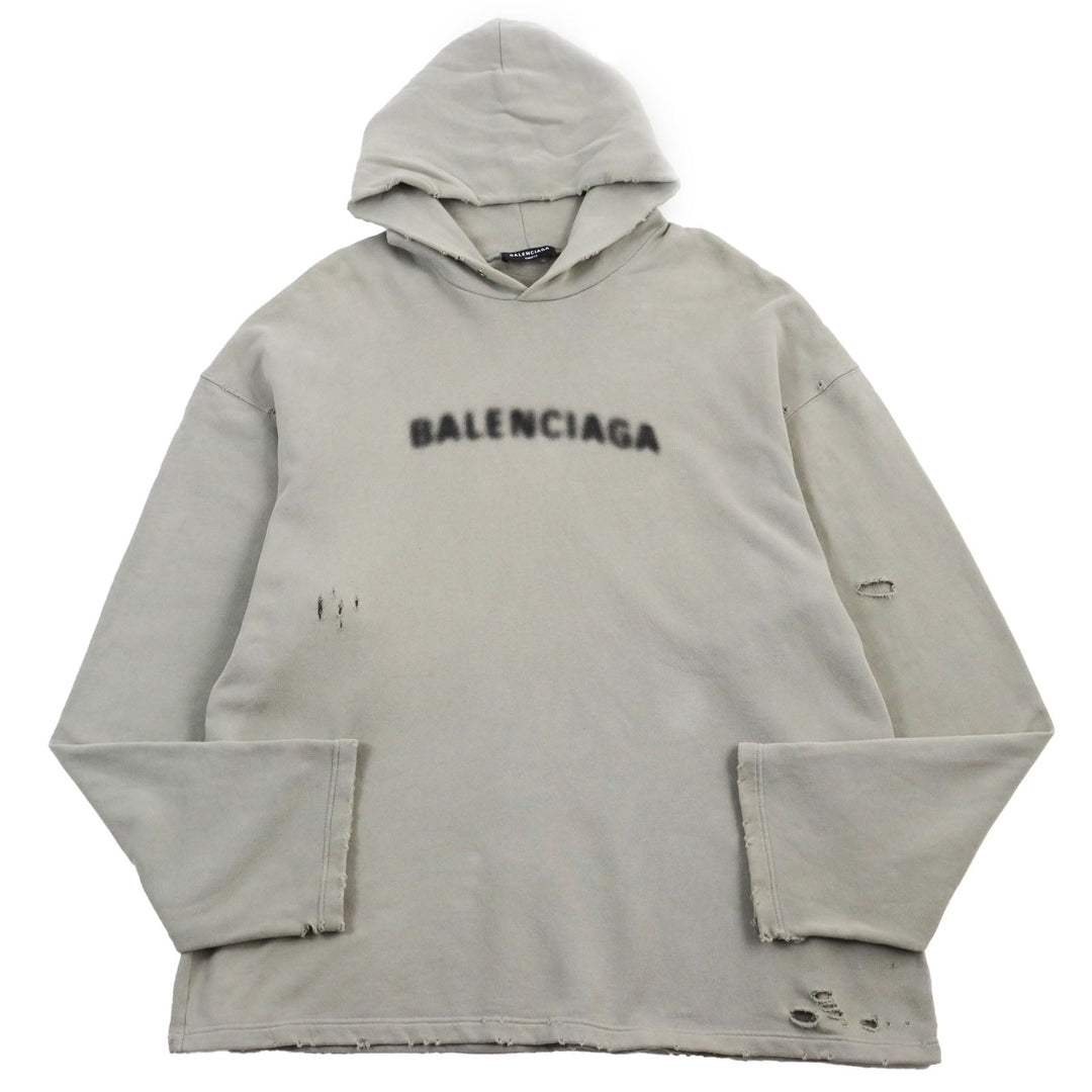 Top Quality Balenciaga Distressed Pixel Logo Pullover XS