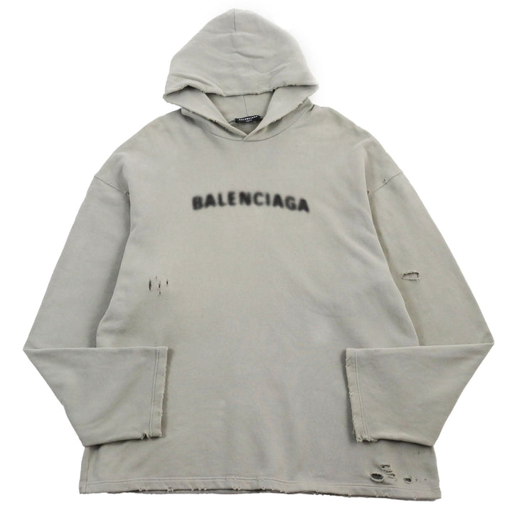 Top Quality Balenciaga Distressed Pixel Logo Pullover XS