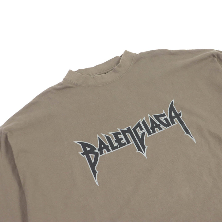 Top Quality Balenciaga Distressed Oversized T-shirt Brown