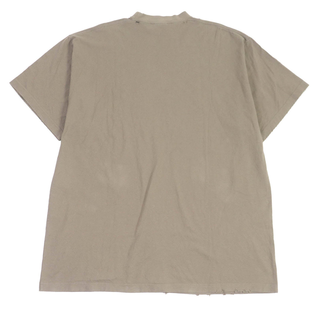 Top Quality Balenciaga Distressed Oversized T-shirt Brown