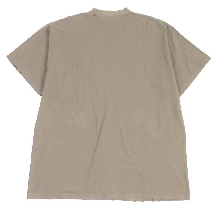 Top Quality Balenciaga Distressed Oversized T-shirt Brown