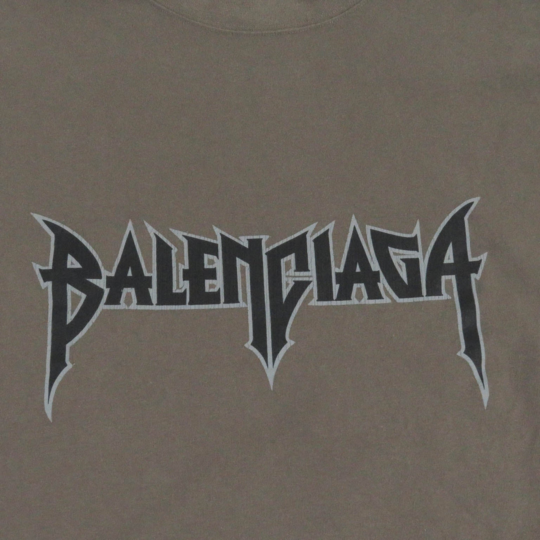 Top Quality Balenciaga Distressed Oversized T-shirt Brown