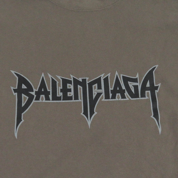 Top Quality Balenciaga Distressed Oversized T-shirt Brown
