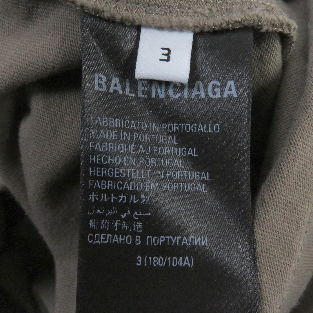 Top Quality Balenciaga Distressed Oversized T-shirt Brown