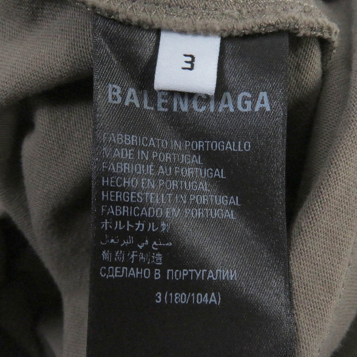 Top Quality Balenciaga Distressed Oversized T-shirt Brown