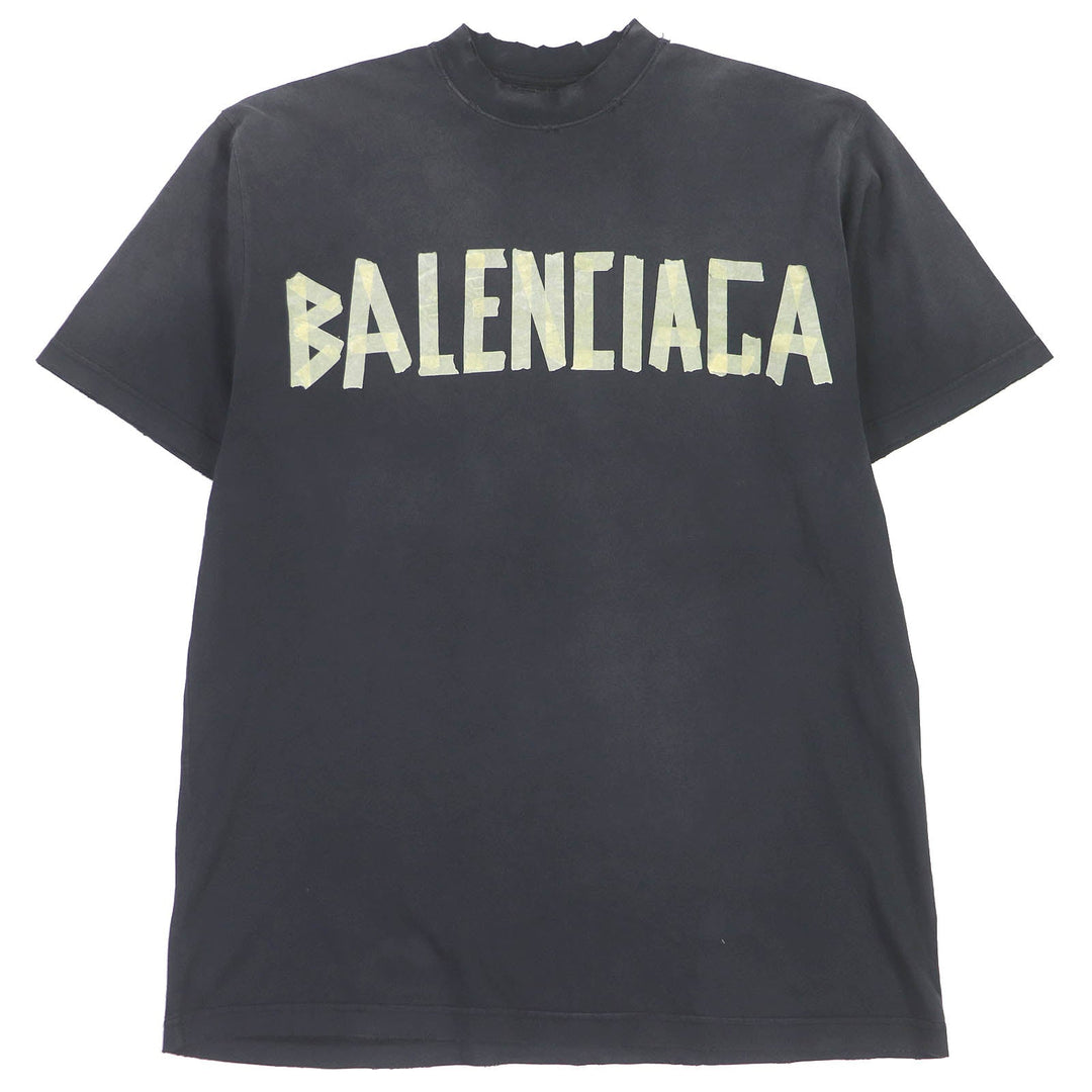 Top Quality Balenciaga Distressed Tape Logo T-shirt XS