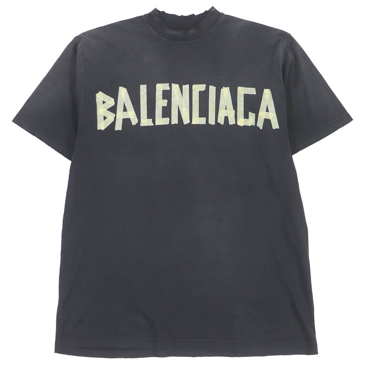 Top Quality Balenciaga Distressed Tape Logo T-shirt XS