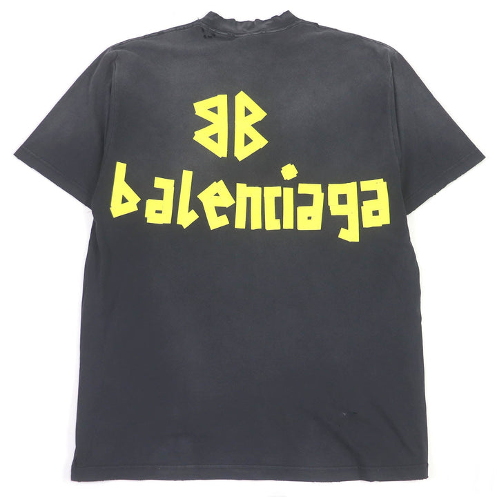 Top Quality Balenciaga Distressed Tape Logo T-shirt XS