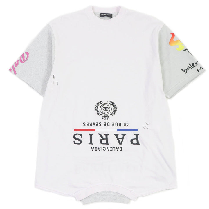 Top Quality Balenciaga Oversized T-shirt Ivory Gray L