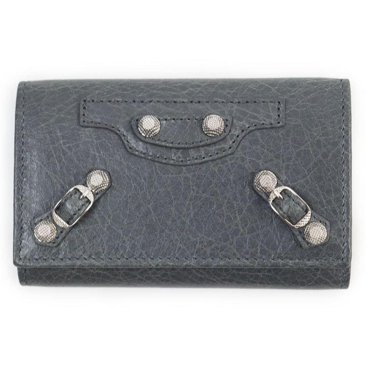 Top Quality Balenciaga Leather Key Holder Gray